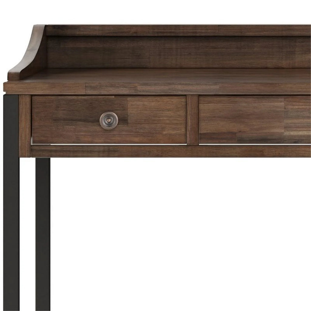 48" Solid Wood Computer Desk in Rustic Aged Brown X941149