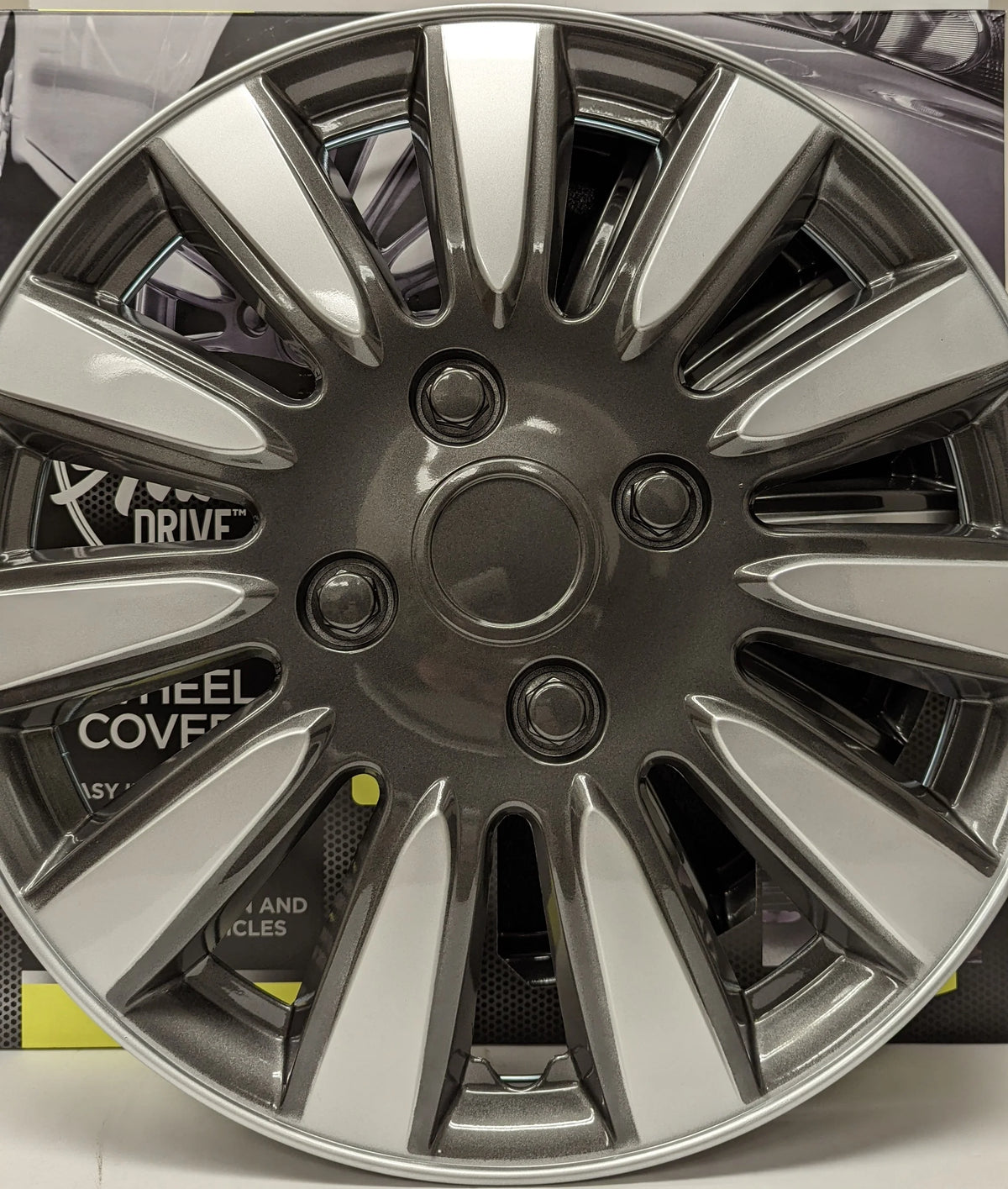 15-in Wheel Cover in Silver and Charcoal Finish C829