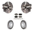 Front Hub Bearing Assembly with Coated Disc Brake Rotors and Ceramic Pads Kit A561
