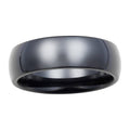 Black Ceramic Wedding Band Ring U2237