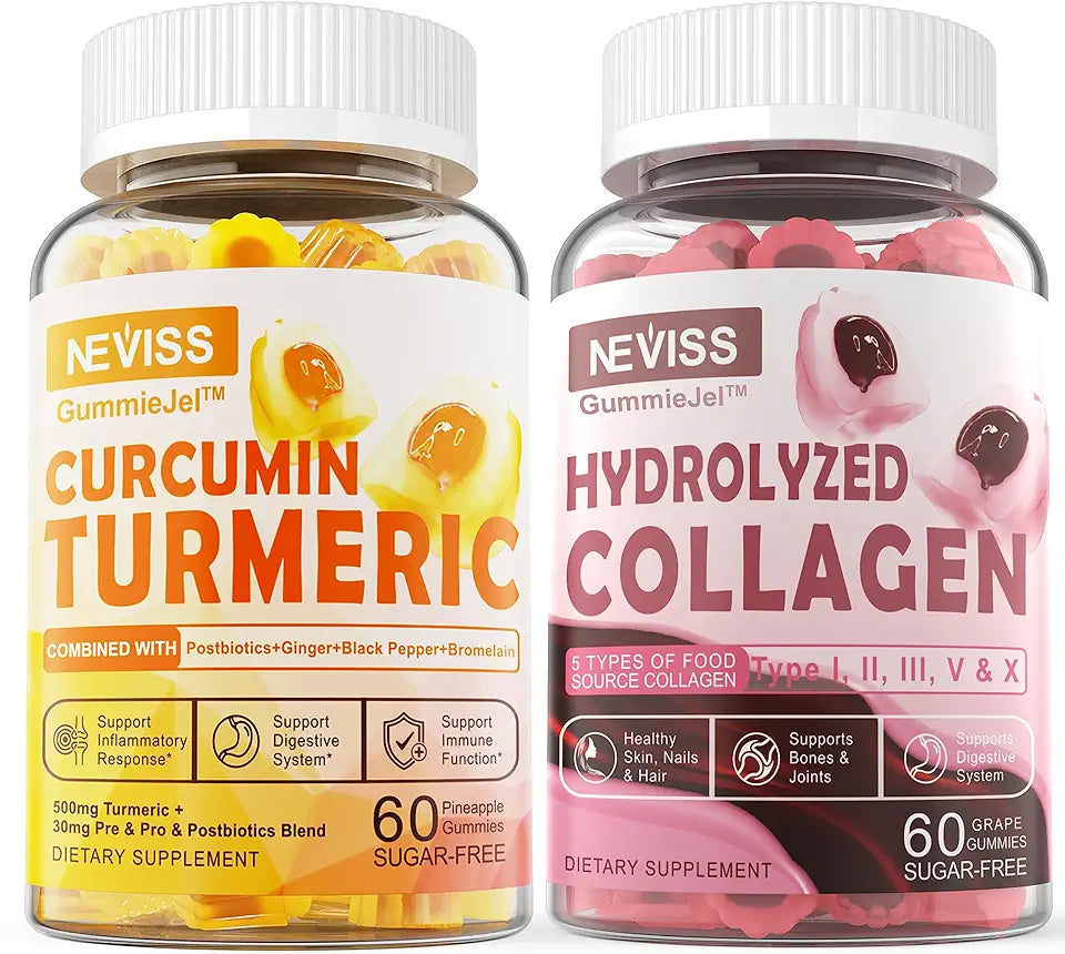 Sugar Free Collagen and Turmeric Curcumin Gummies T3857