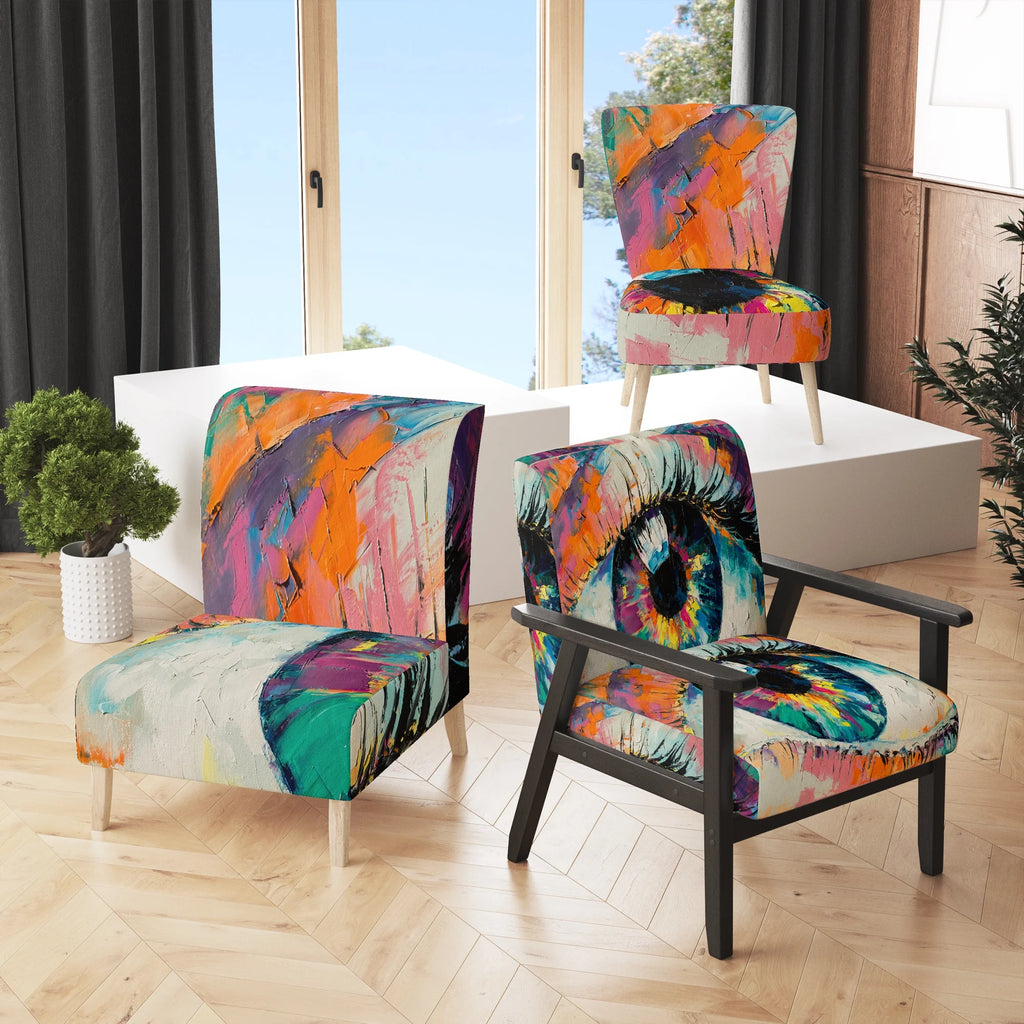 Turquoise Upholstered Accent Chair L163