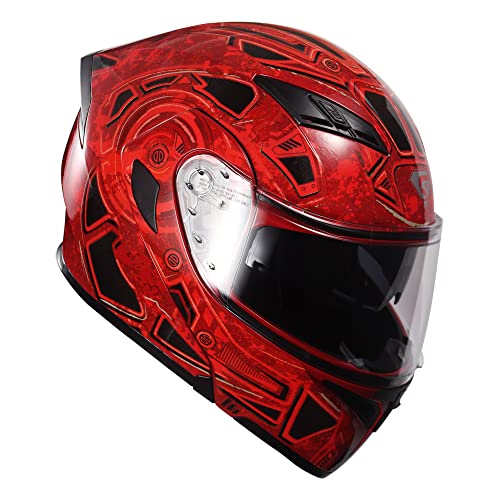 Motorcycle Dual Visor Flip up Modular Full Face Helmet W168