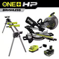 18V Brushless Cordless 10 in. Sliding Compound Miter Saw Kit with Battery, Charger, and Stand O23574