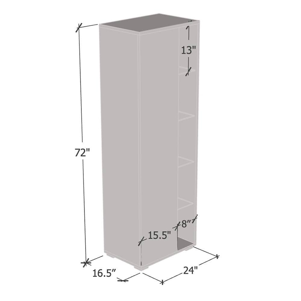 Gray Bookcase V435