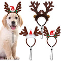 3 Pack Christmas Pet Headwear Brown Reindeer Antlers Headband H1999