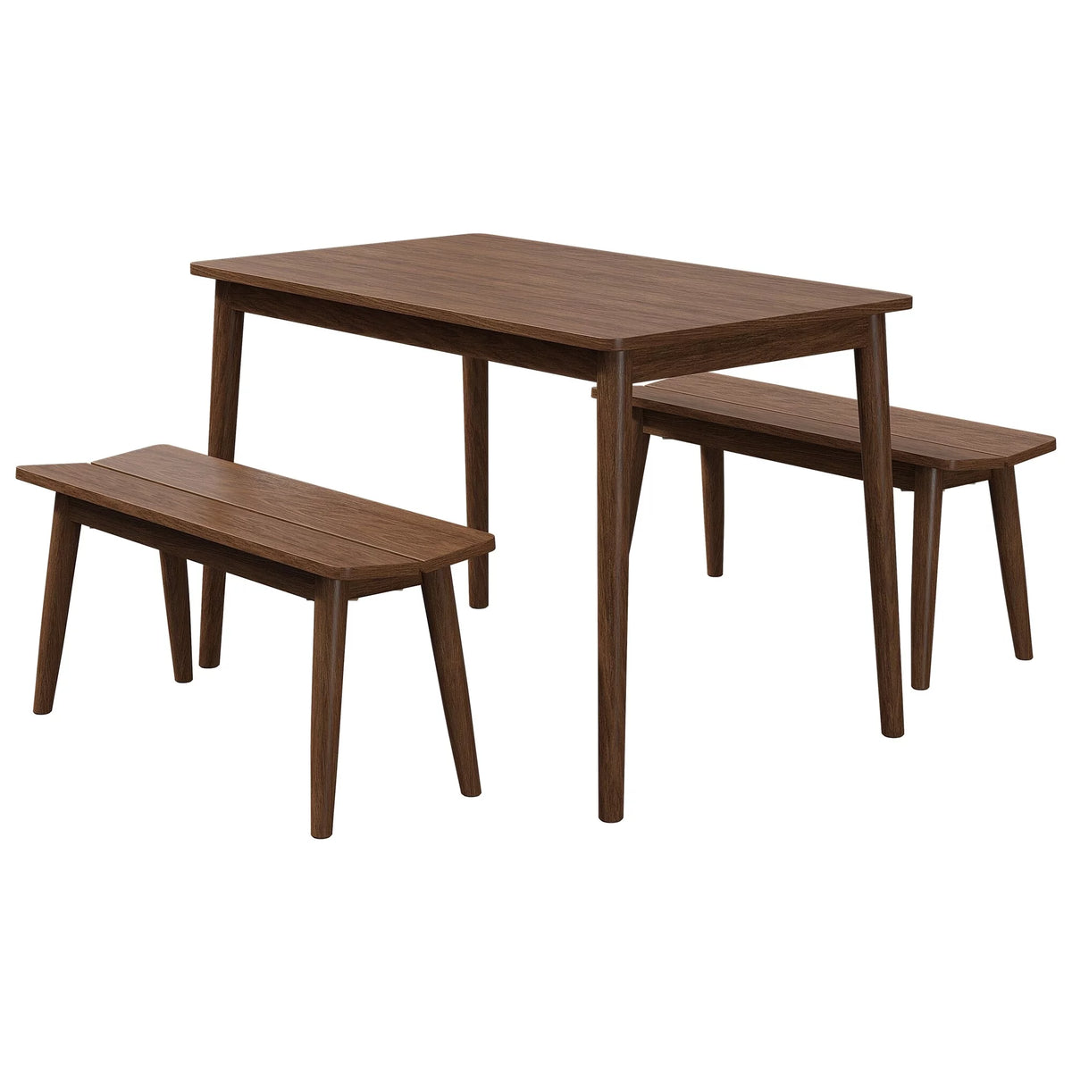 Wooden Dining Table Set with 2 Benches X109