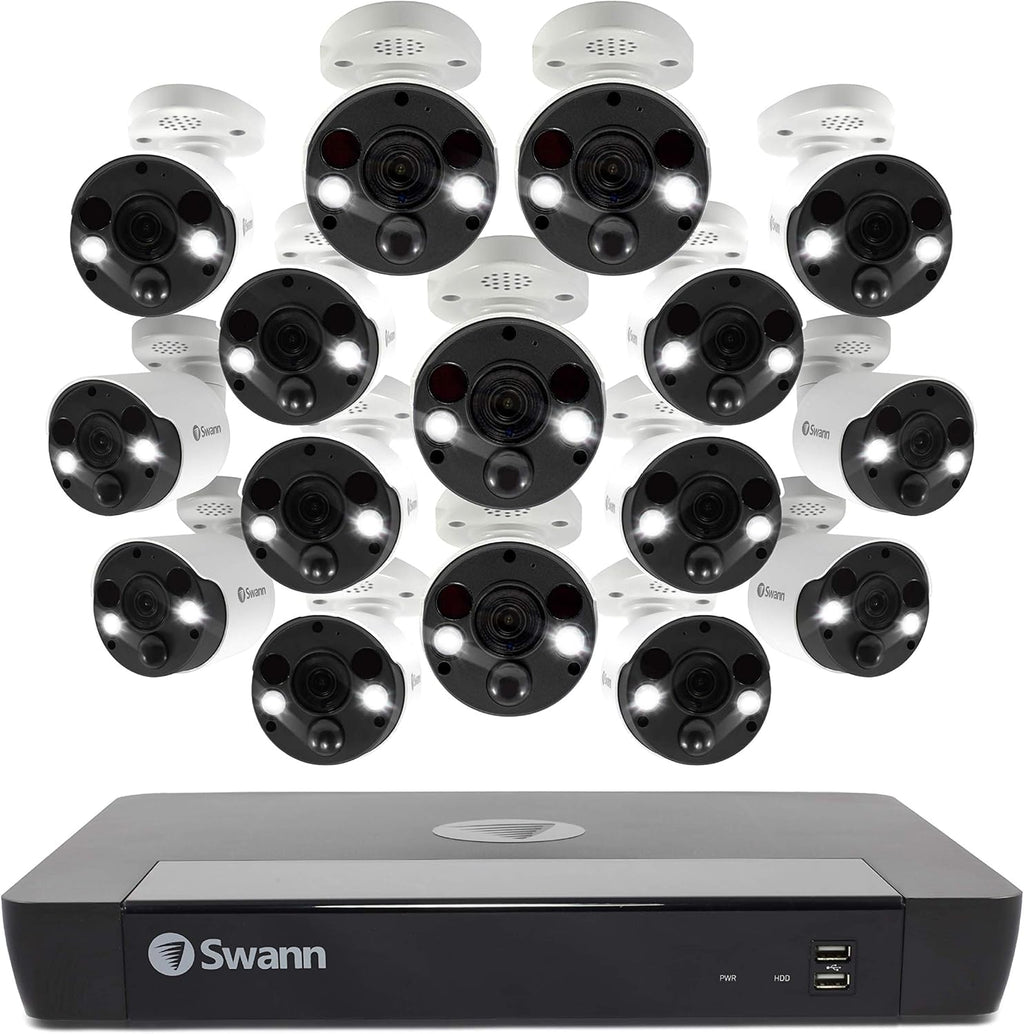 16 Channel 16 Cameras 4K Ultra HD POE NVR Security Camera System N643798