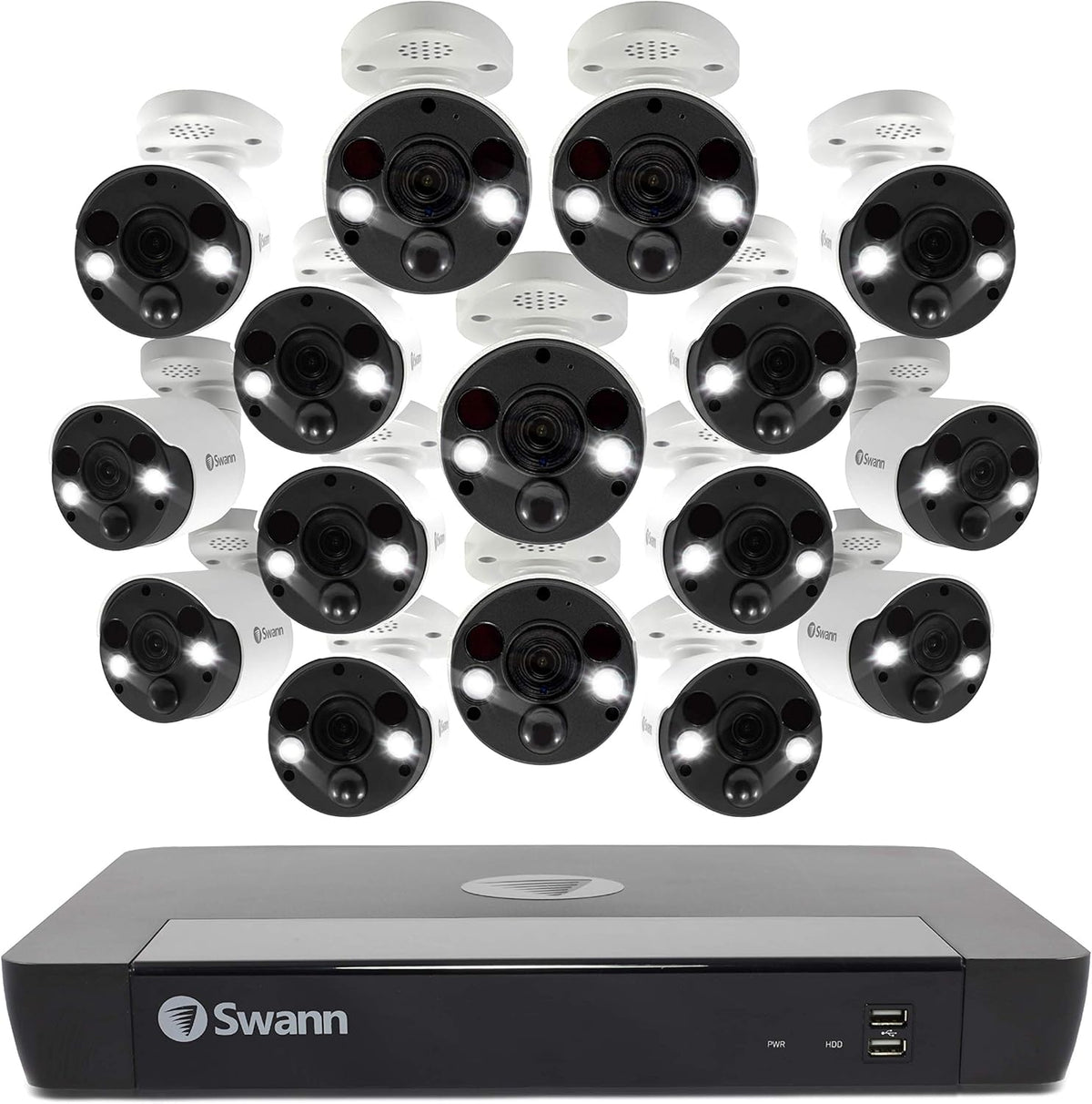 16 Channel 16 Cameras 4K Ultra HD POE NVR Security Camera System N643798