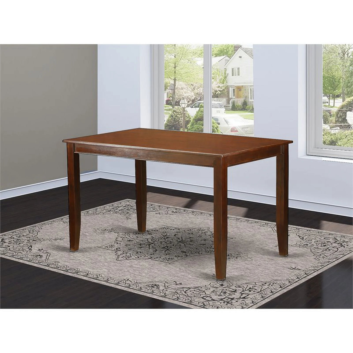 Modern Rectangular Wood Dining Table in Mahogany S692361