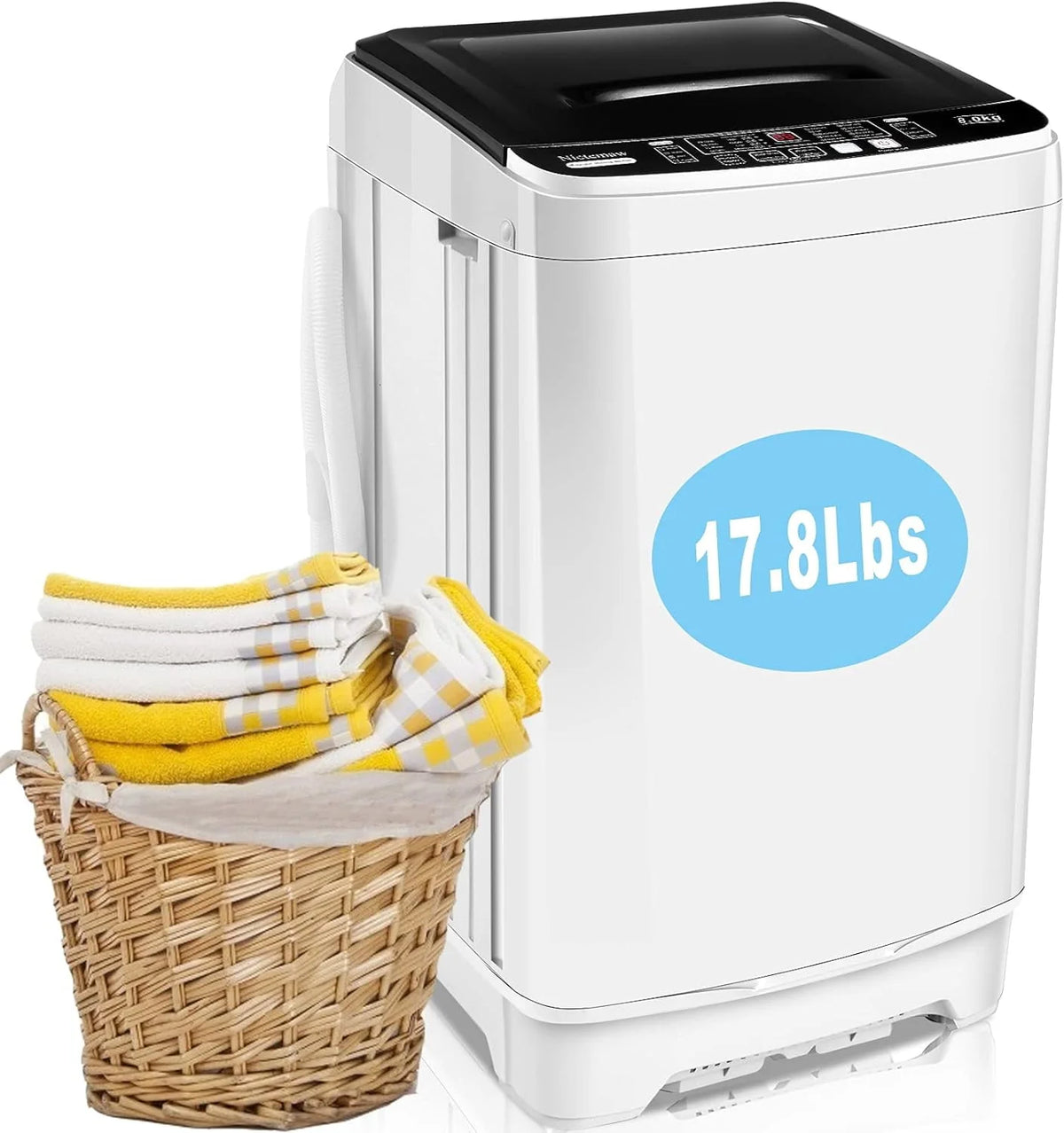 Portable 17.8lbs Fully-Automatic Washing Machine Y262
