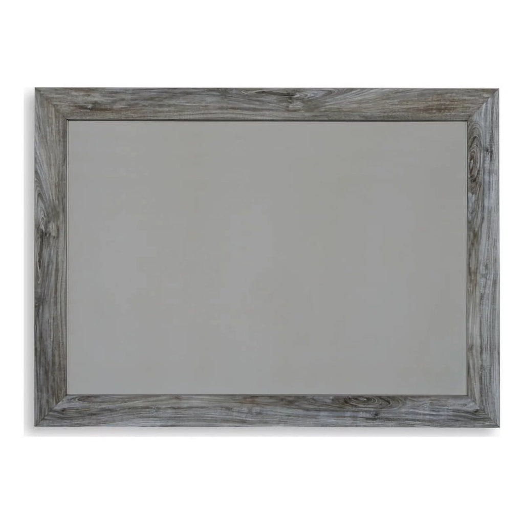 Wood Bedroom Mirror in Smoky Gray Q7604