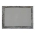 Wood Bedroom Mirror in Smoky Gray Q7604