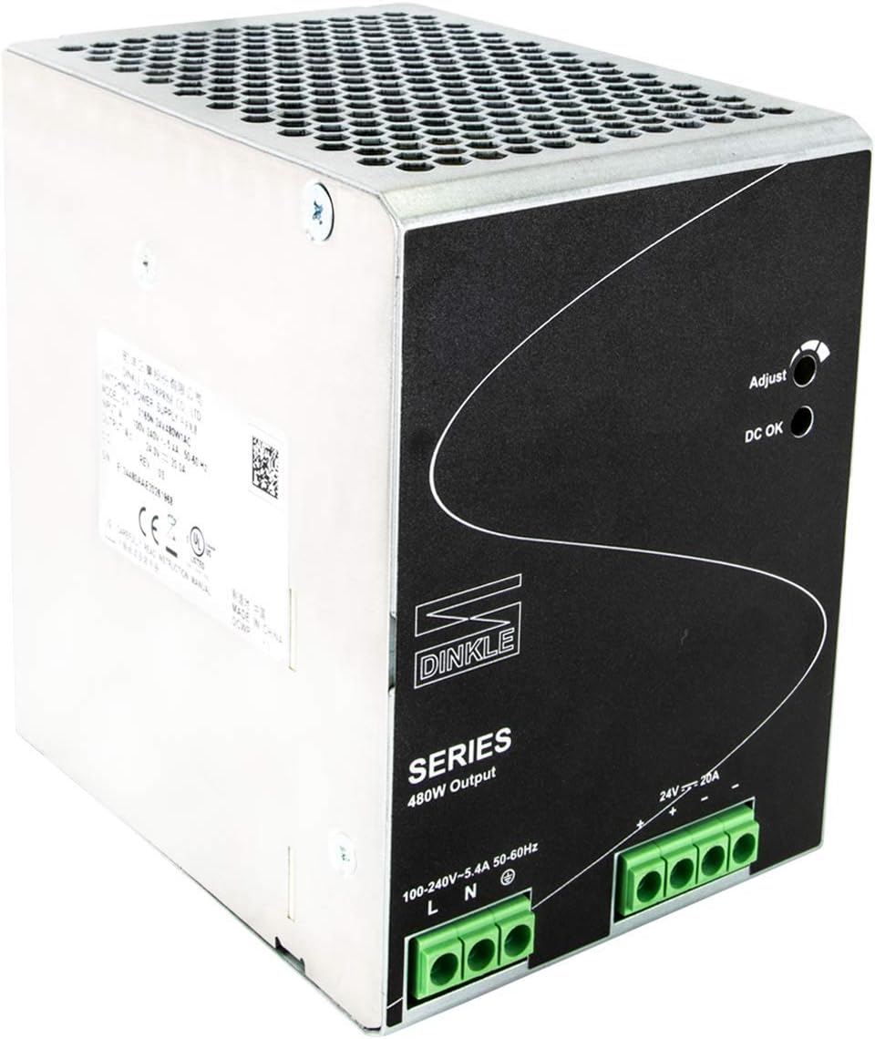 24V DC 120W 5A DIN-Rail Power Supply, Pack of 2 D1504