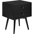 Black 2-Drawer Nightstand I90984
