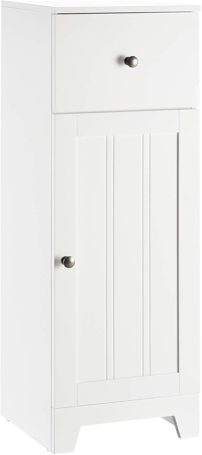 Small Grey Bathroom Floor Storage Cabinet with 1 Drawer K45951