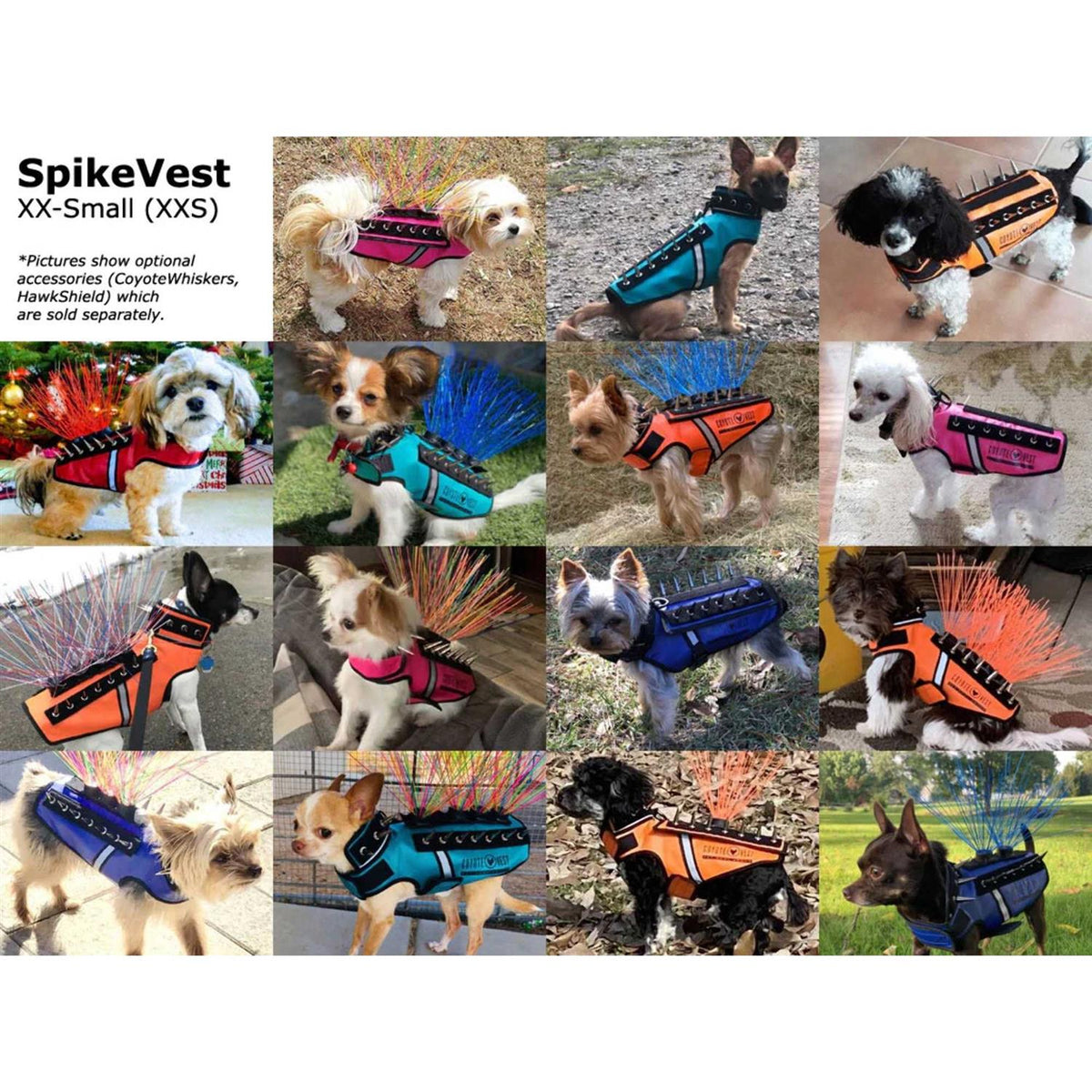 Reflective Dog Harness Vest with Spikes Z2826