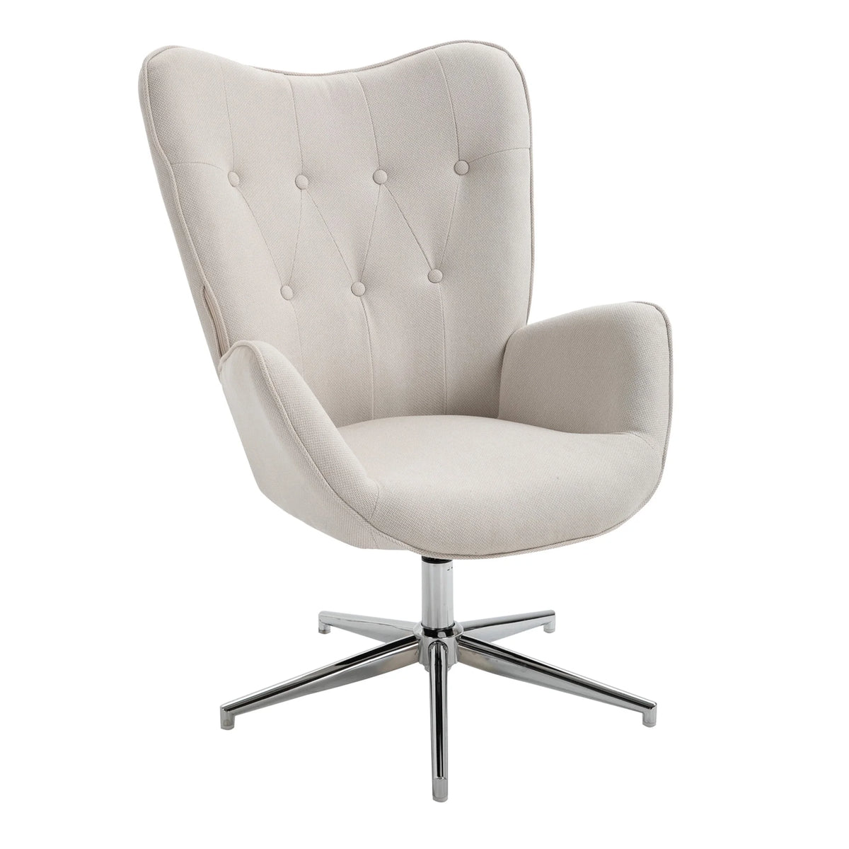 Beige Upholstery Accent Chair L620