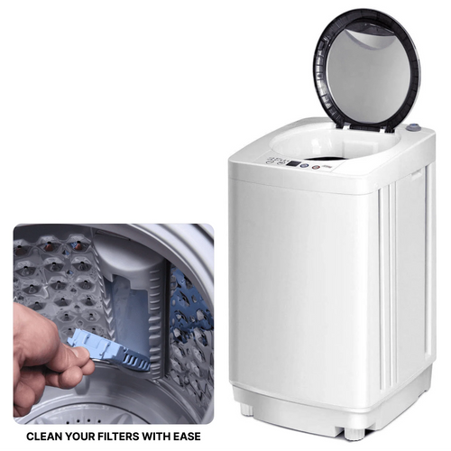 1.34 Cu Ft Portable Full Automatic Washer Spinner Combo R3999