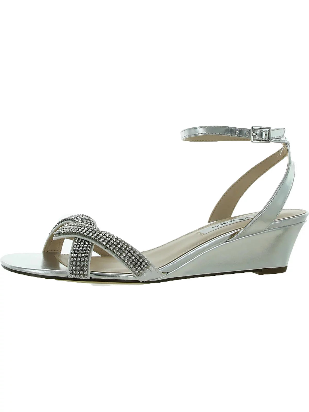 Patent Leather Embellished Evening Sandals L90951