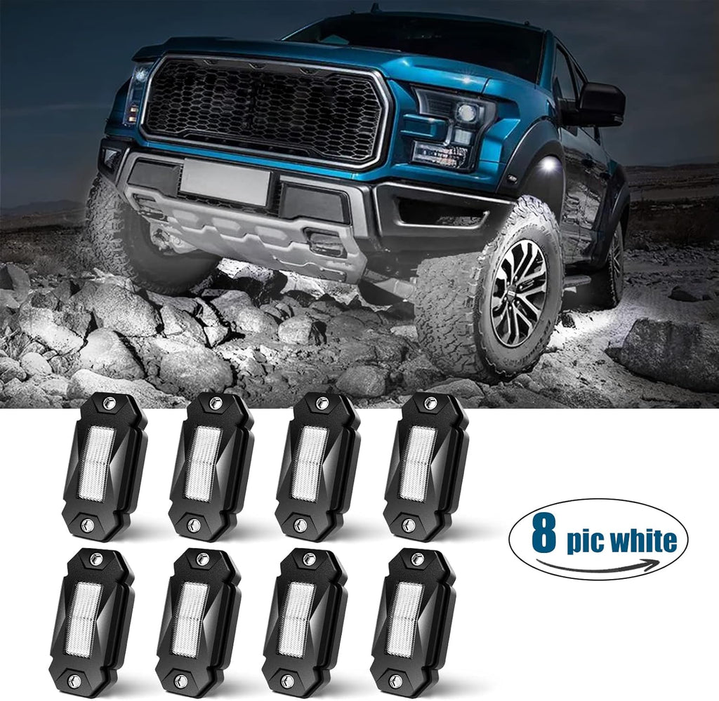 8 Pods LED Rock Light with 4 Color and IP68 Waterproof K535833
