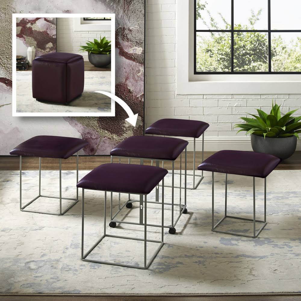 5-in-1 Ottoman with Caster Legs D29986