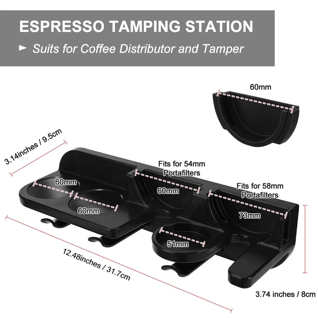 Wall Mounted Espresso Tamper Holder, Black 54mm K591