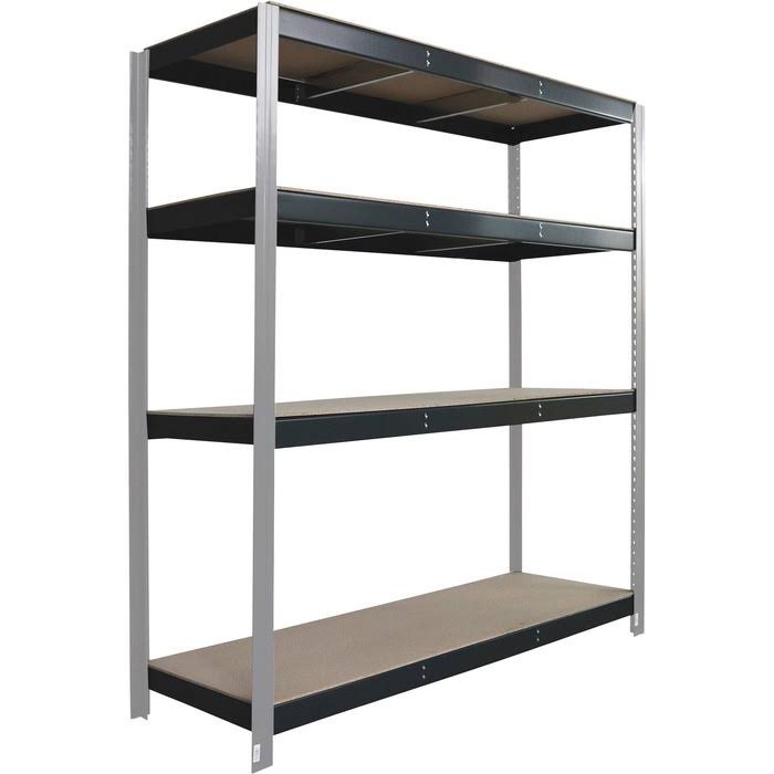 Industrial Shelving 4 Shelf Racks 71Inch W x 24inch D 1200-lb. Capacity per Shelf D1648