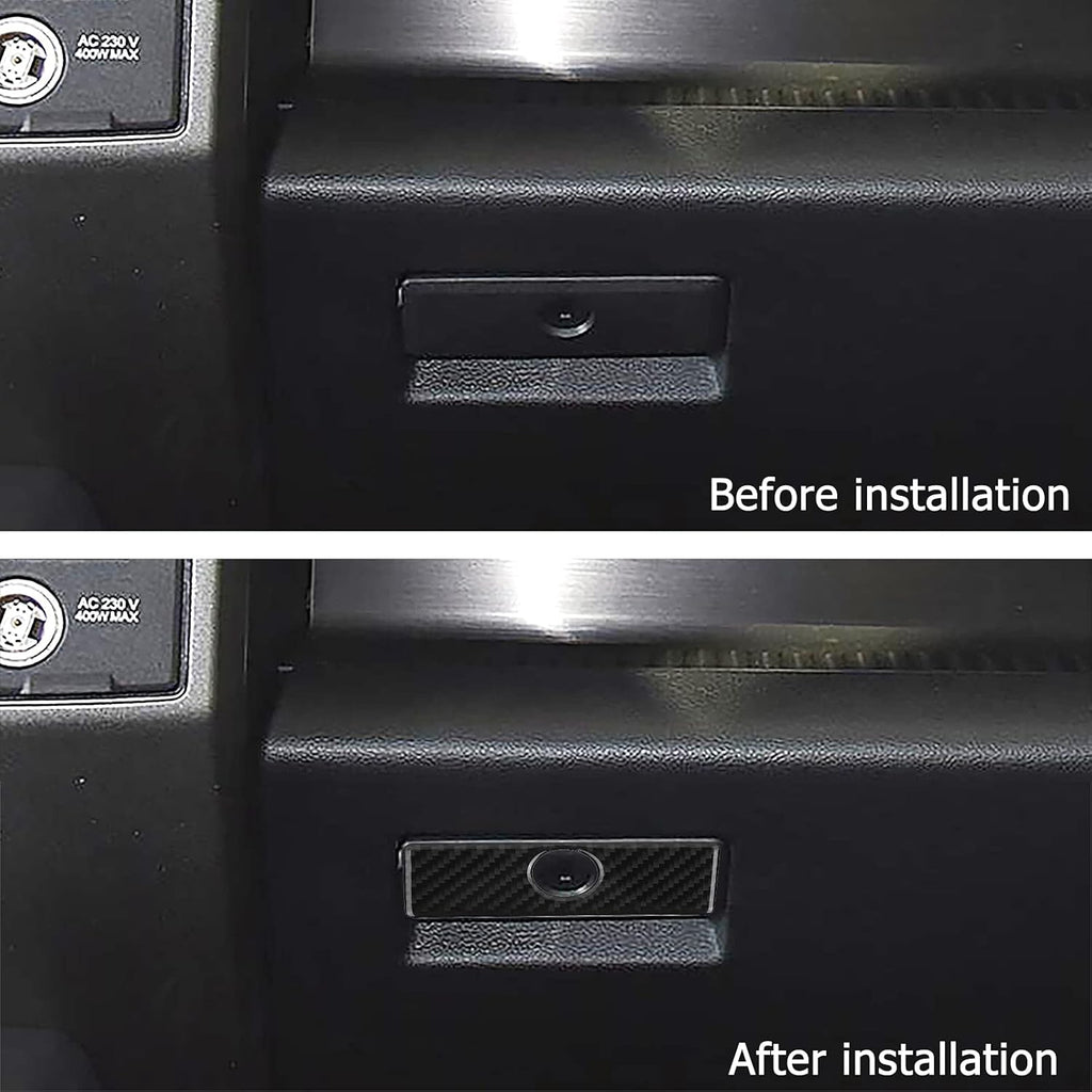 Carbon Fiber Passenger Seat Storage Box Trim Cover F749