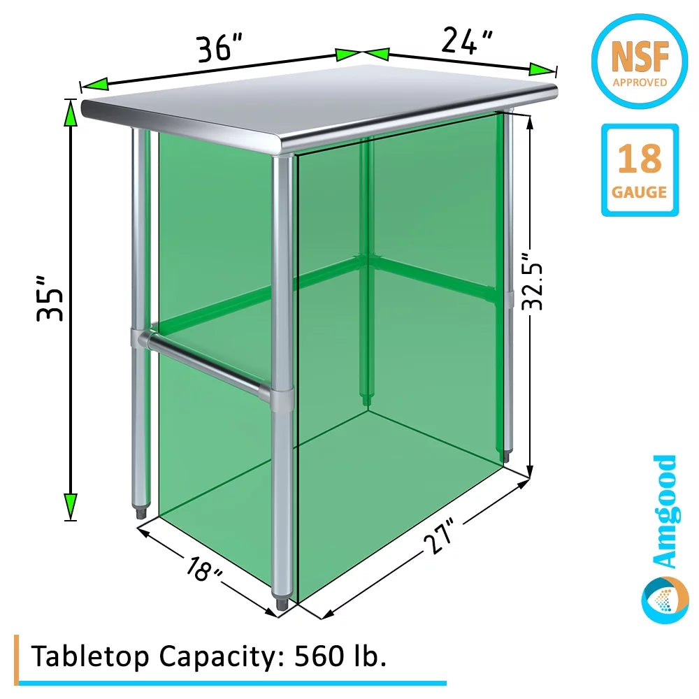 24" x 36" Stainless Steel Work Table Z55856
