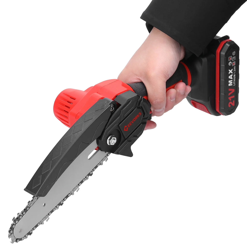 6-inch Cordless Mini Chainsaw with 2 Batteries G34079