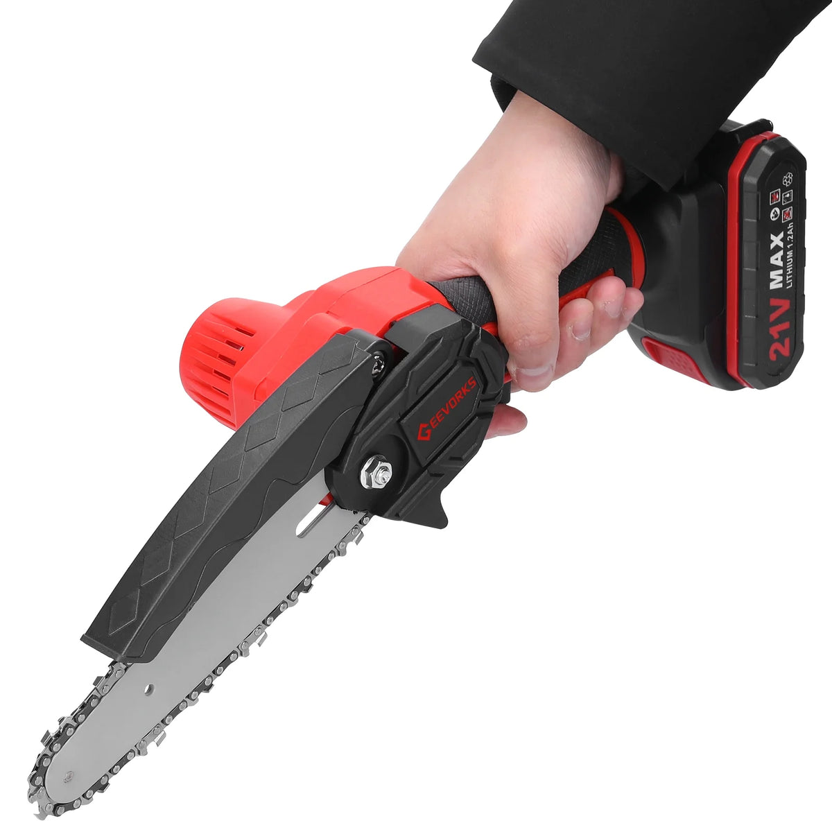 6-inch Cordless Mini Chainsaw with 2 Batteries G34079
