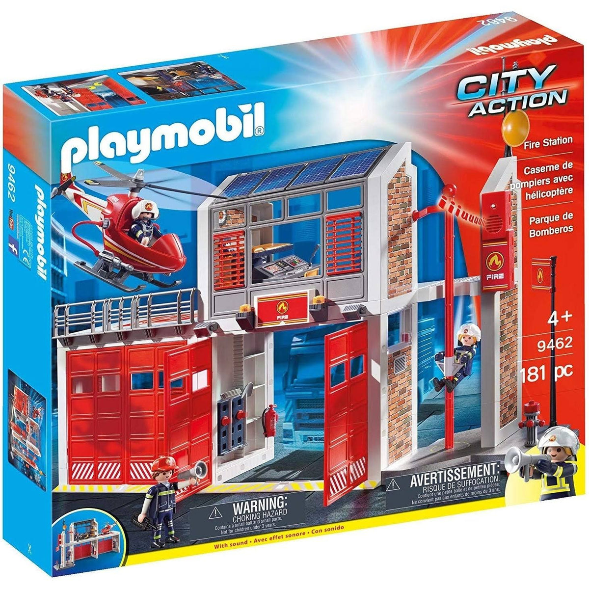 310 Pcs Fire Station Playset with Playmat and 12 Markers O7079