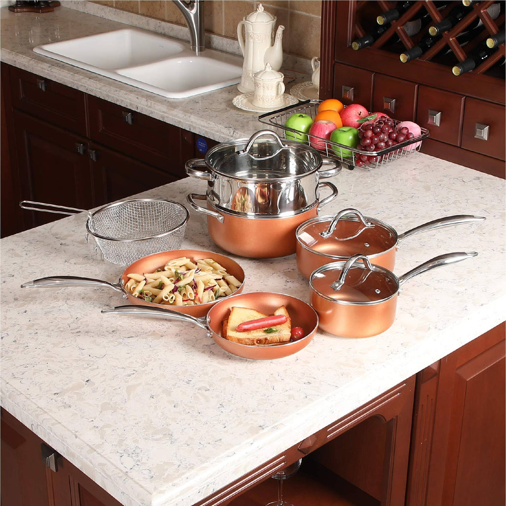 10 Piece Nonstick Induction Cookware Set W22349