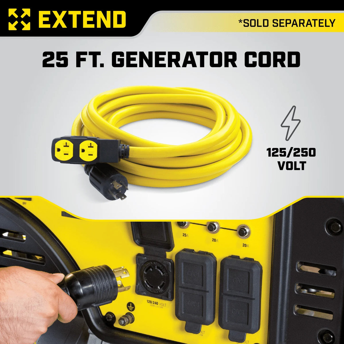 Dual Fuel Portable Generator with Wheel Kit O2196