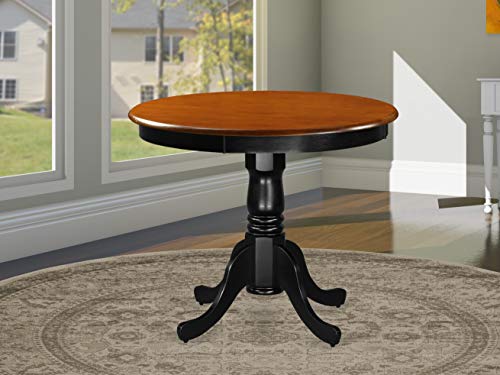 Black Hardwood Frame Dining Room Table and Dining Chairs Set of 2 R216