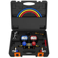 AC Manifold Gauge Set 2 Way with Hoses Coupler Adapters Carrying Case W7434