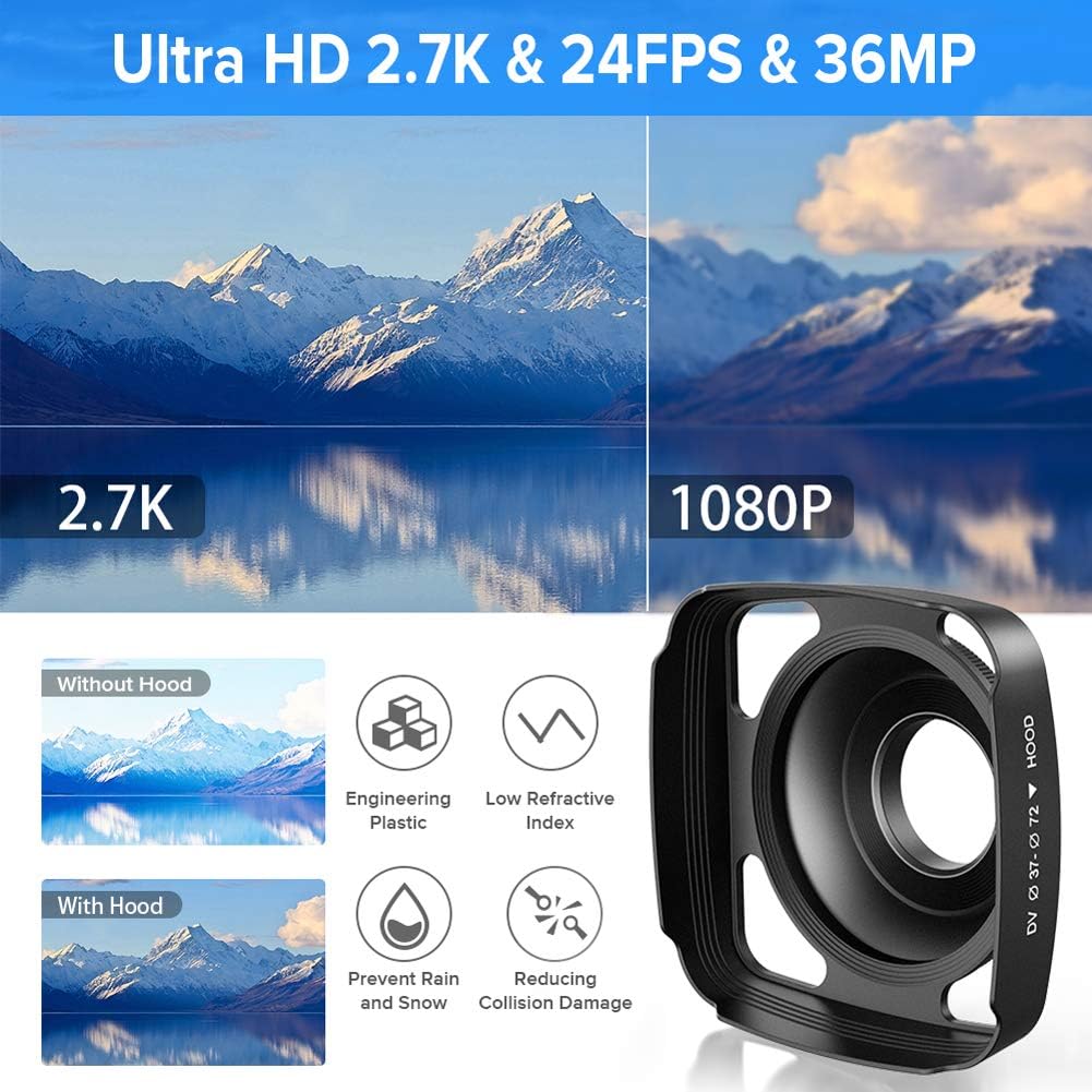 2.7K Ultra HD Digital Video Camera with Microphone A15382