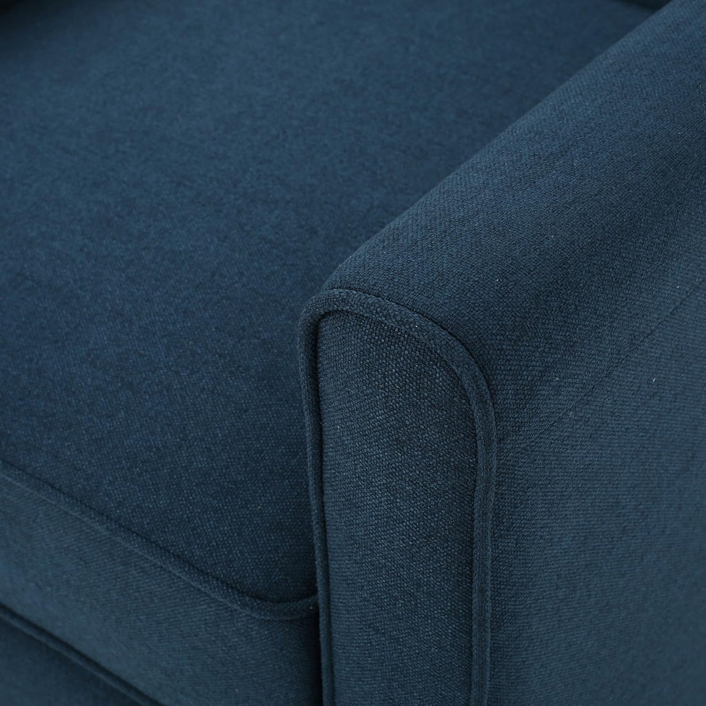 Dark Blue Fabric Recliner Club Chair E458