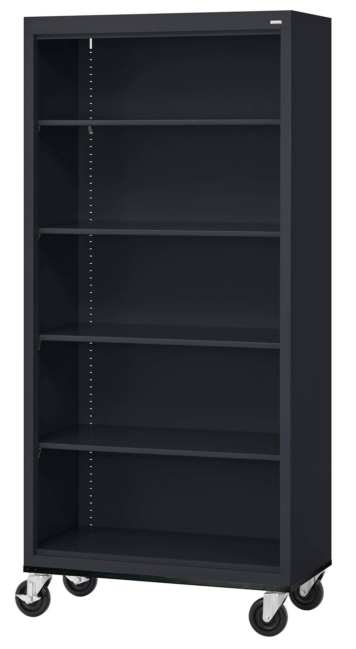 Steel Mobile Bookcase Black J18221
