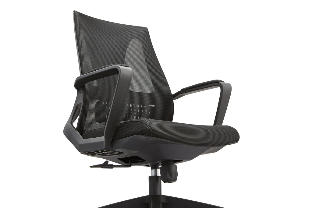 Black Reclining Ergonomic Mesh Office Chair with Lumbar Support E20541