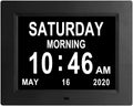 8 Inch Digital Day Calendar Clock with 8 Alarm Reminders Y695820