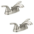 2-Handle Bathroom Faucet in Spot Resist Brushed Nickel (2-Pack) K330