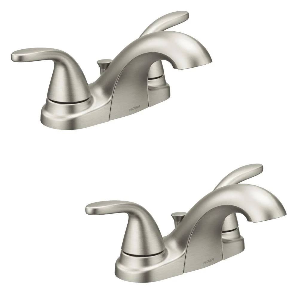 2-Handle Bathroom Faucet in Spot Resist Brushed Nickel (2-Pack) K330