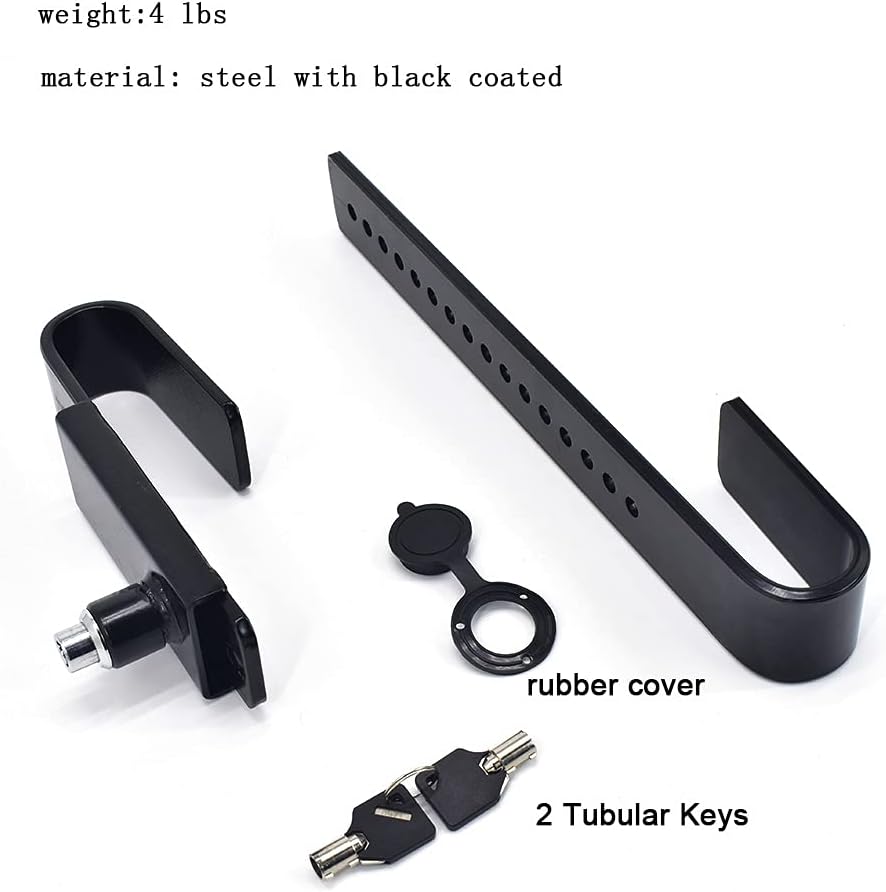 Steel Cargo Door Lock with 2 Tubular Keys I817