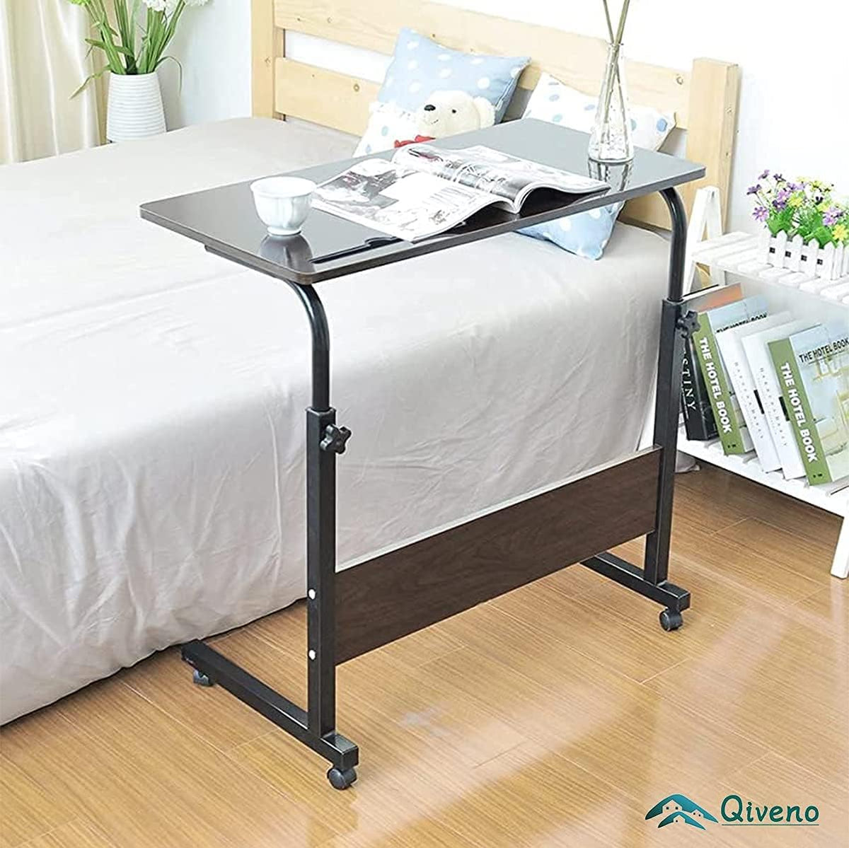 Height Adjustable Sofa Side Table with Wheels W29529