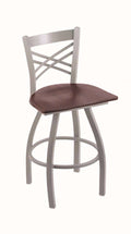 Swivel Counter Stool with Anodized Nickel Finish S9625