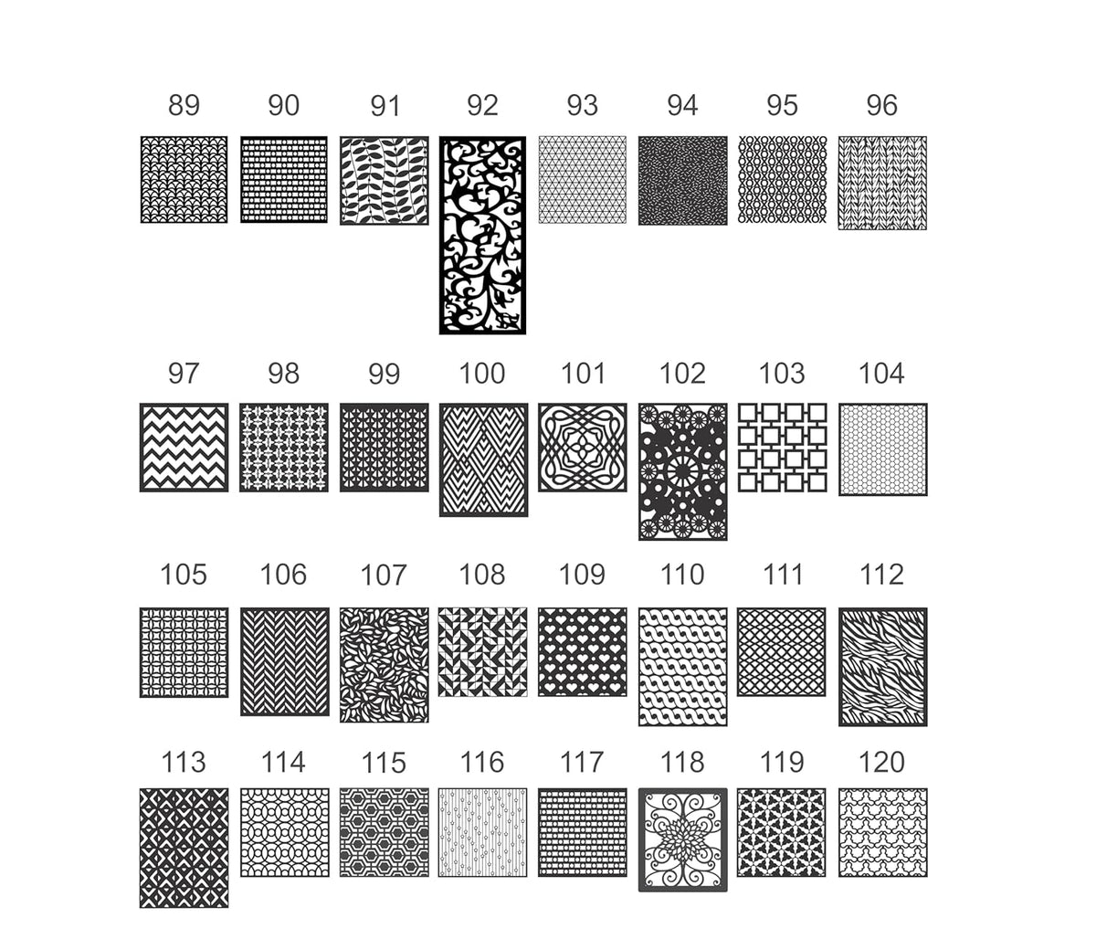 Lattice Panel Screen for Wall Panels B6082