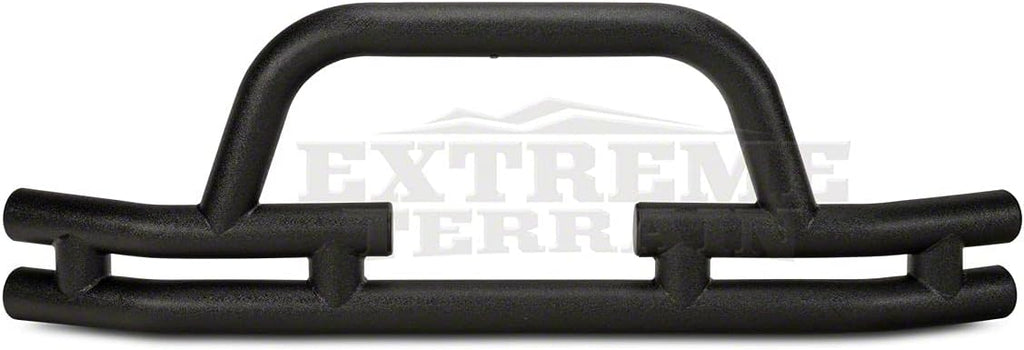 Textured Black Tubular Front Bumper with Winch Cutout O799