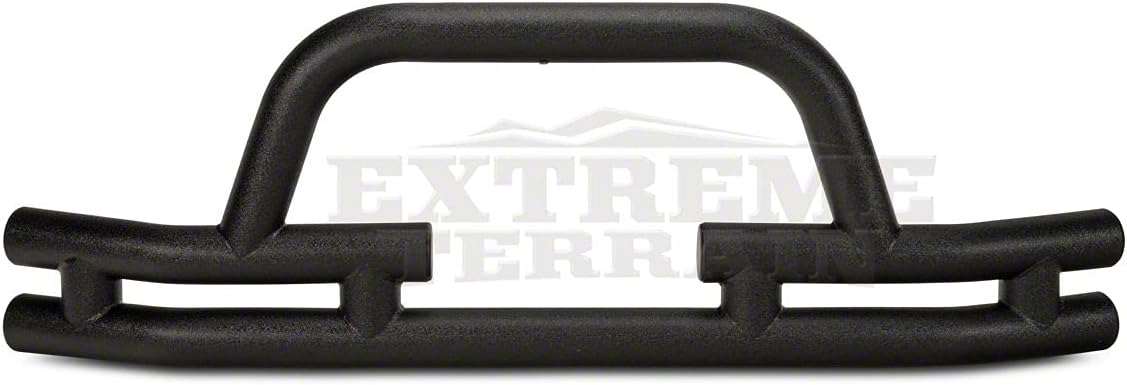 Textured Black Tubular Front Bumper with Winch Cutout O799
